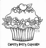 Coloring Pages Cupcakes Cupcake Printable Kids Color sketch template