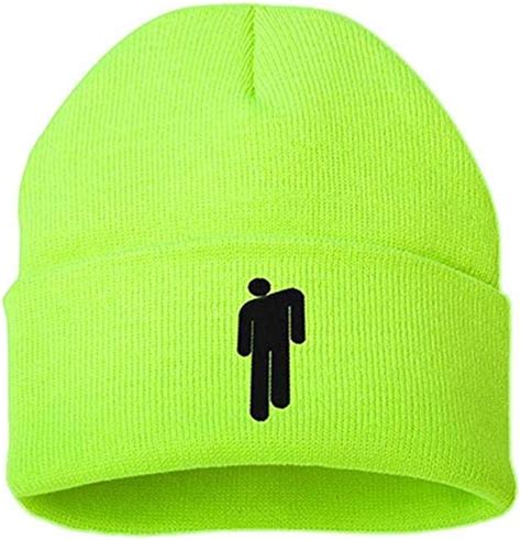 billie eilish merch hot topic logo beanie knit hat stretchy cap  men women green amazonca