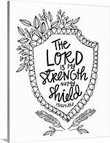 Lord Shield Strength Coloring Bible Handlettered Verse Wall Canvas Quotes Greatbigcanvas Choose Board Calligraphy sketch template