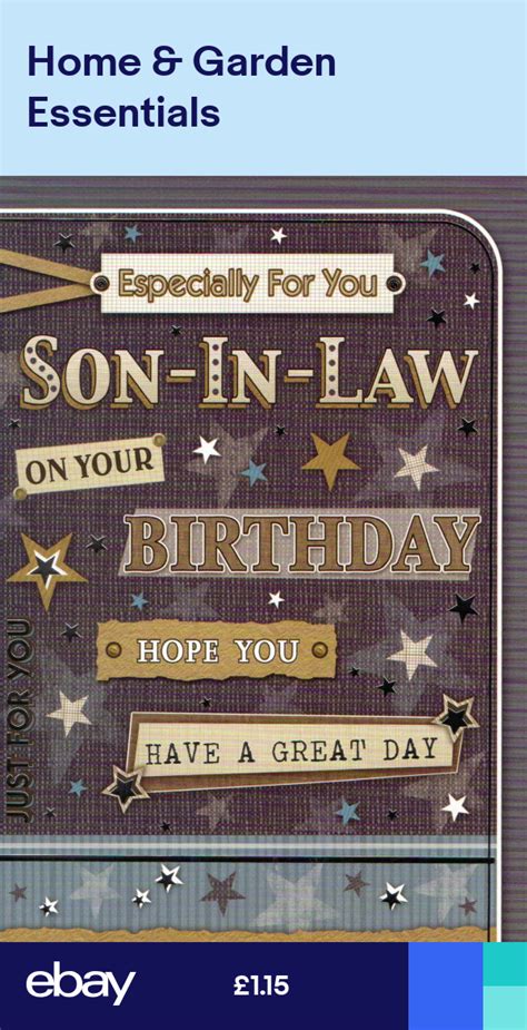 printable son  law birthday card happy birthday son  law etsy