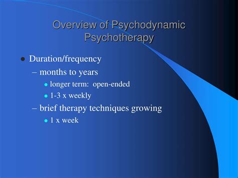 ppt introduction to psychodynamic therapy powerpoint presentation
