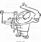Hands Cartoon Coloring Clean Boy Washing Vector Wash Outlined His Drawing Hygiene Ron Leishman Getdrawings Royalty sketch template