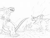 Godzilla Coloring Pages Space Template Getdrawings sketch template