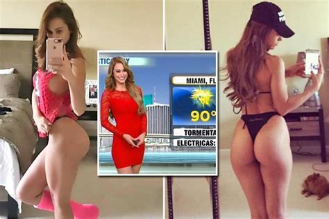 world s sexiest weather girl yanet garcia flashes her bum as she reveals her leg cast in