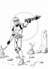 Clone Coloring Trooper Coloriages sketch template