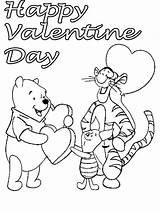 Coloring Valentines Valentine Pages Printable Disney Kids Happy Heart Pooh Print Cards Sheet Winnie Pdf Color Small States Matter Sheets sketch template