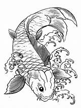 Coloring Koi Pages Fish Japanese Drawing Printable Colouring Color Psychedelic Gif Japan Library Getdrawings Getcolorings Popular Comments sketch template