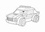 Lego Coloring Police Pages Car Kids sketch template