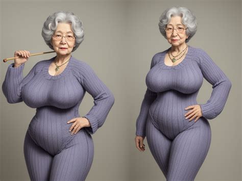 Ai Created Image Grandma Wide Hips Big Hips Gles Knitting