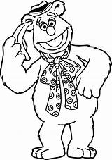 Muppets Fozzie Wecoloringpage Getcolorings sketch template