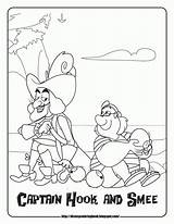 Coloring Jake Pirates Neverland Pages Hook Captain Never Sheets Land Disney Pirate Pan Peter Printable Smee Halloween Kids Print Color sketch template