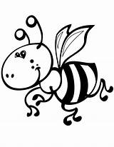 Coloring Pages Bee Bumble Cute Kids Outline Printable Bumblebee Clip Clipart Cliparts Color Bees Print Library Animals Flying Tattoo Little sketch template