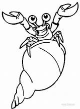 Crab Hermit Coloring Pages Shell Printable Crabs Cartoon Kids Template Cool2bkids Zoology Sketch Templates sketch template