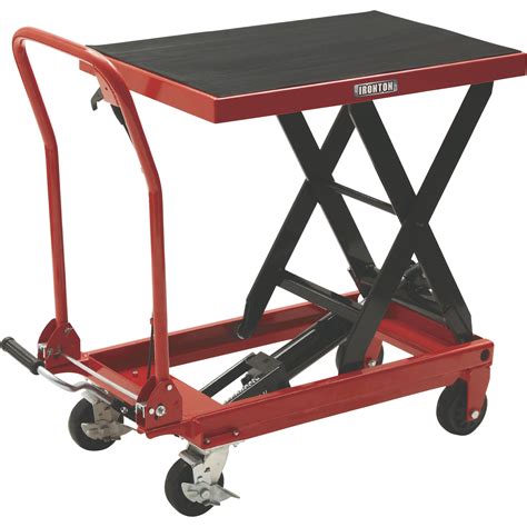 ironton hydraulic table cart  lb capacity   lift  ebay