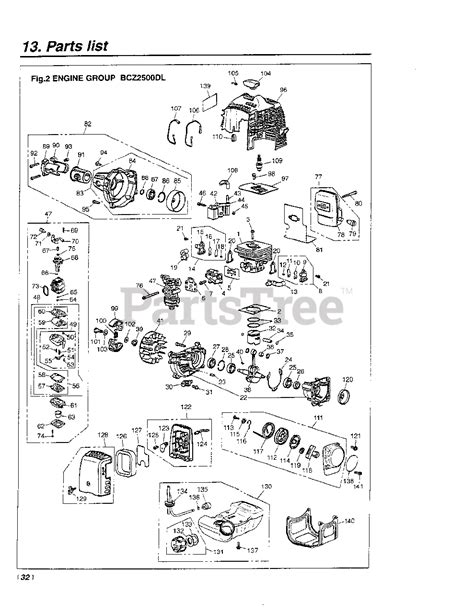 redmax bcz  dl redmax brushcutter    engine group parts lookup  diagrams