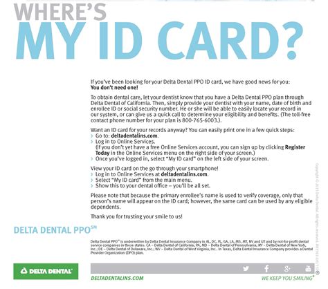 delta dental ppo id cards