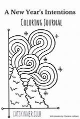 Coloring Intentions Club Journal Year sketch template