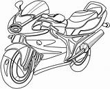Drawing Line Motorbike Motorcycle sketch template