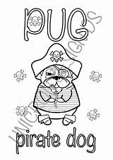 Pug sketch template