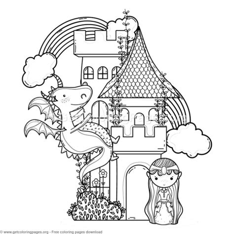 princess castle coloring page
