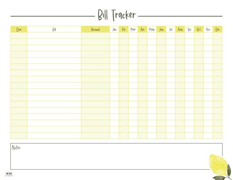 monthly bill organizers   printables printabulls images