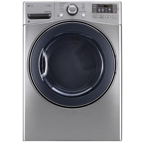 lg 7 4 cu ft stackable steam cycle electric dryer graphite steel in