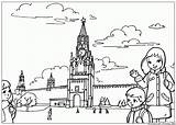 Colorkid Moscou Kremlin sketch template