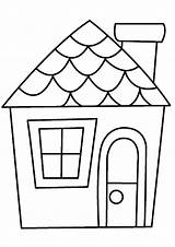 House Maison Colouring Color Sheets Houses sketch template