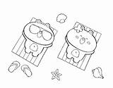 Sunbathing Bears Teddy Coloring Coloringcrew sketch template