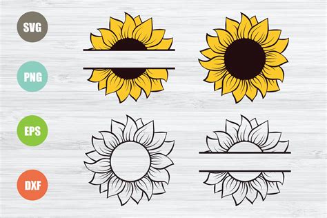 sunflower svg sunflower monogram svg  svgs design bundles