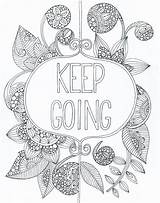 Pages Coloring Printable Sheets Colouring Adult Quote Affirmation Mandala Zentangle Positive Quotes Doodle Books Book sketch template