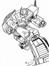 Transformers Colorir Optimus sketch template