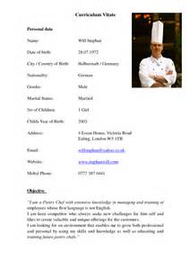 Resume for a chef