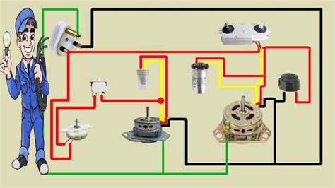 wire washing machine motor wiring diagram  wire washing machine timer diagram electrical