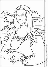 Mona Lisa Vinci Da Coloring Leonardo Pages Choose Board Colouring sketch template