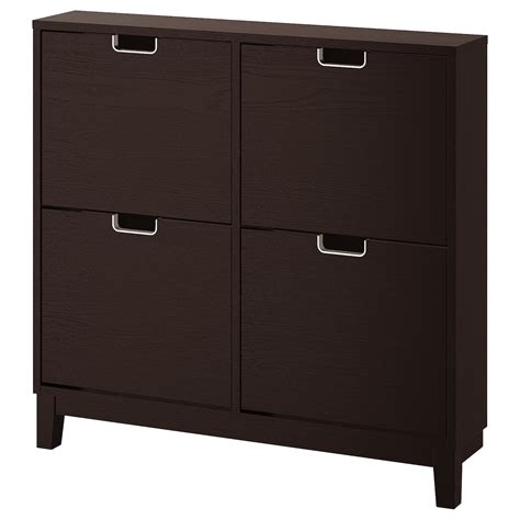 staell shoe cabinet   compartments black brown xx