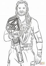 Roman Reigns Coloring Pages Wwe Rollins Seth Printable Color Clipartlook Click Clipart Perfect Template Styles Clip Categories sketch template