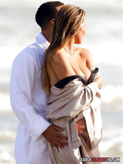 Chrissy Teigen Nude And Topless Beach Photo Shoot 37 Pics