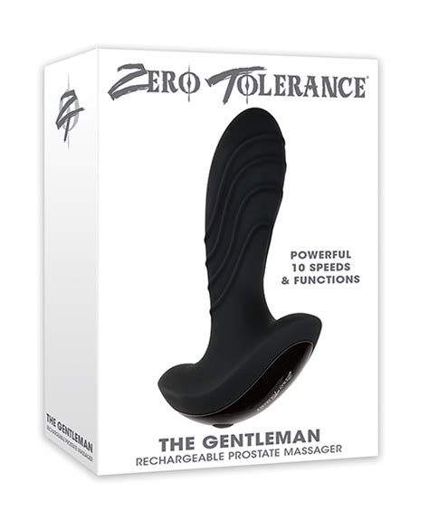 zero tolerance the gentleman rechargeable prostate massager black