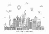 Shanghai sketch template