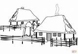 Coloring Ukrainian House Pages Traditional Ukraine Printable Categories sketch template