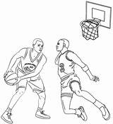 Coloring Curry Stephen Baskeball sketch template