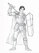 Lancelot Drawings Beowulf Coloring Knight Pencil Template Sketch Smok sketch template