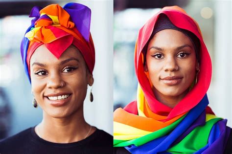 muslim fashion designer creates rainbow hijab to support