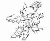 Blaze Cat Sonic Generations Power Coloring Pages sketch template