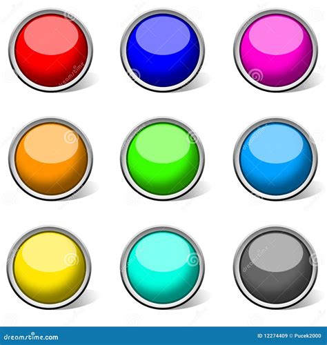 colored buttons collection glossy royalty  stock images image