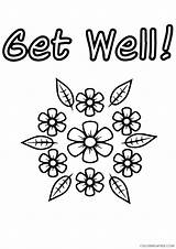 Well Coloring Soon Pages Printable Flowers Coloring4free Card Feel Better Cards Papa Template Colouring Sheets sketch template
