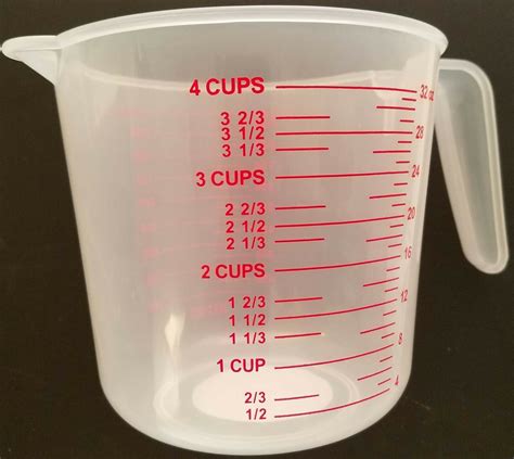 cup  liter measuring cups polypropylene calibrated  oz  ml pk measuring cups spoons