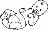 Coloring Baby Pages Printable Kids Pacifier sketch template