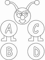 Blocks Coloring Pages Abc Getcolorings Alphabet sketch template